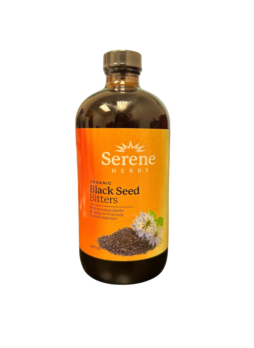 Serene Black Seed Bitters 100% Natural Organic 16 oz bottle