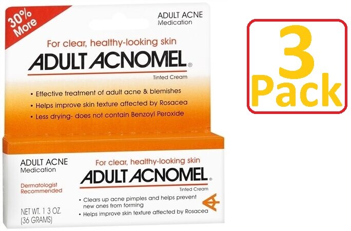Acnomel Adult Acne Medication 1.3oz Always FRESH! – 3 Pack