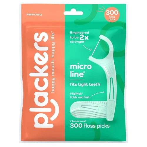 300 CT Plackers Micro Mint Dental Floss Tooth Picks Plastic Oral Teeth Flossers