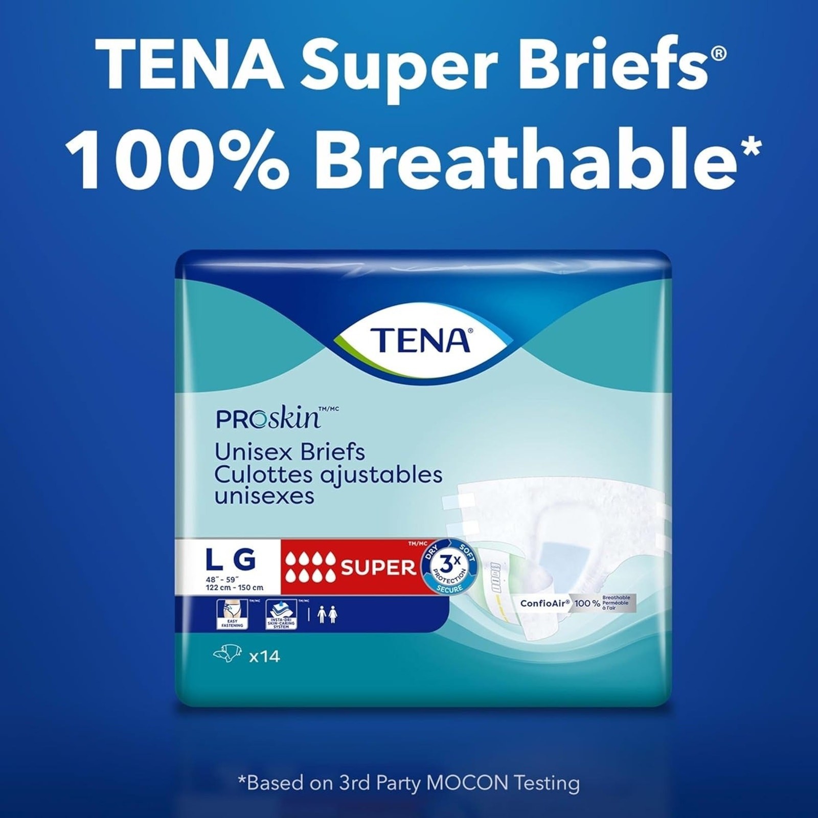TENA ProSkin Unisex Adult Diapers with Tabs Maximum Absorbency Medium -28 CT