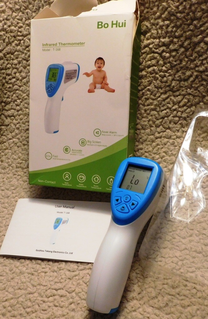 Bo Hui Non Contact Infrared Thermometer FDA & CE Approved Model T-168 SEALED