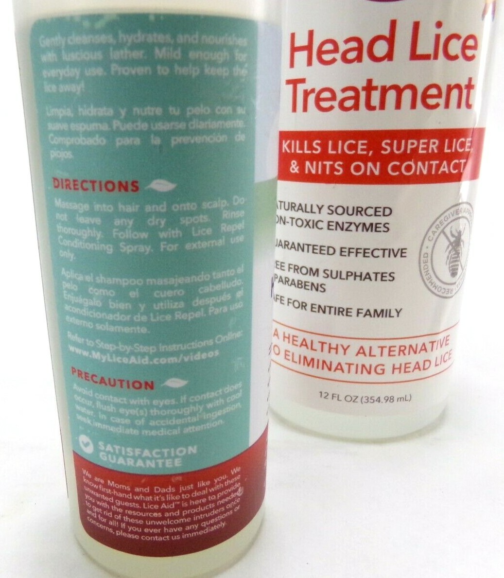 Lice Aid™ Lice Removal 3-Step Kit FDA Approved Vegan Includes Comb & Hair Clips