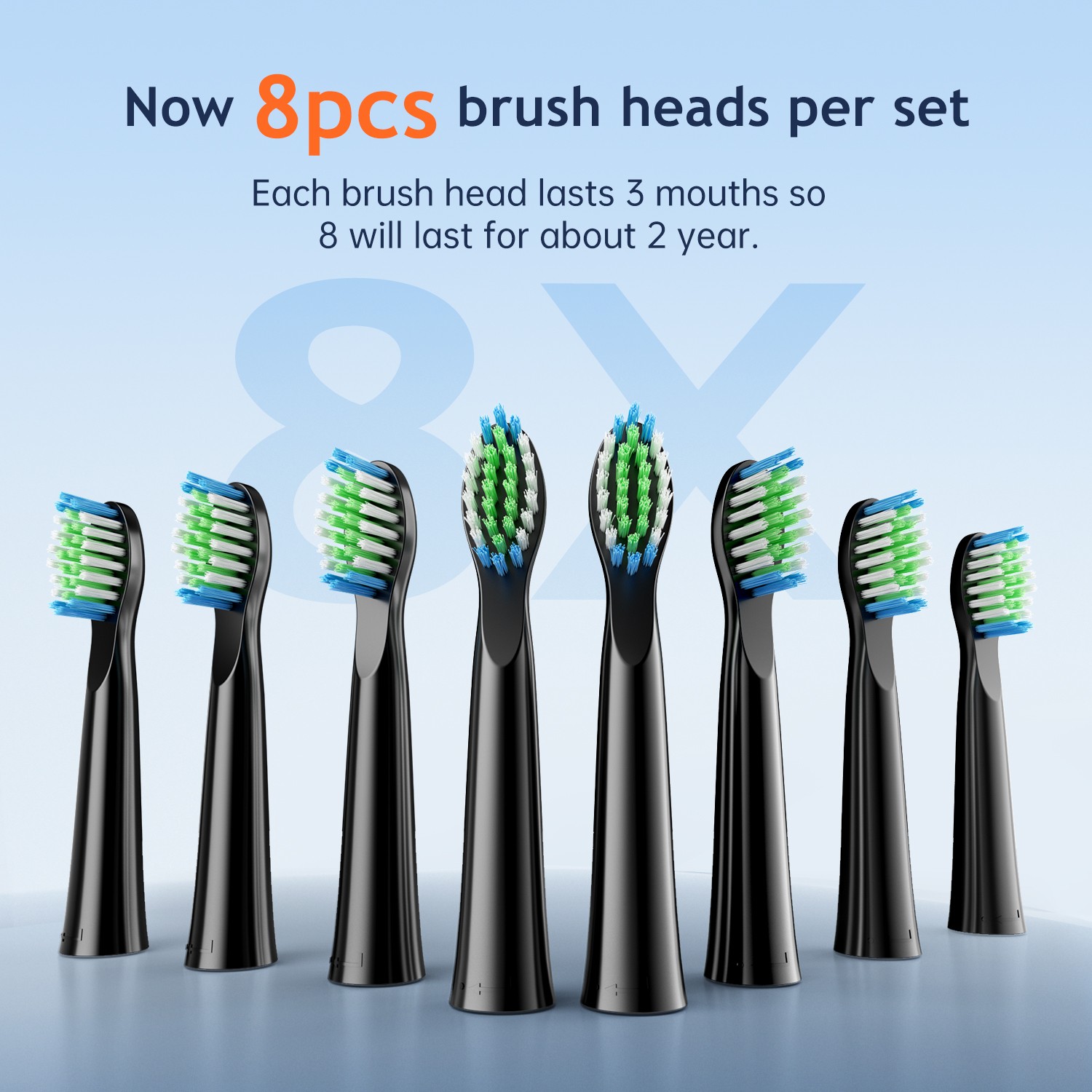 Fairywill Electric Toothbrush Sonic Toothbrush USB Rechargeable 6 Heads 5 Modes