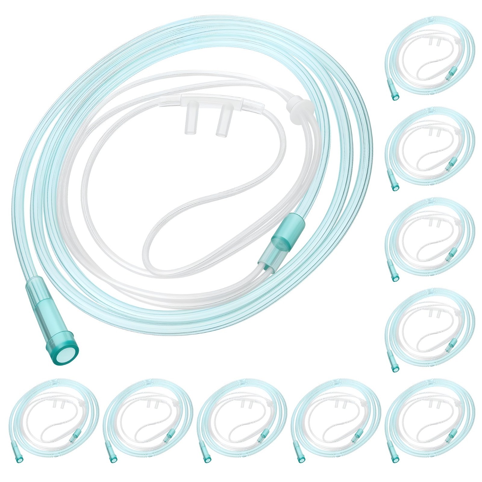 10 Pack 6.5Ft Adult Oxygen Nasal Cannula, Soft Oxygen Tubing for Adult, Cannula