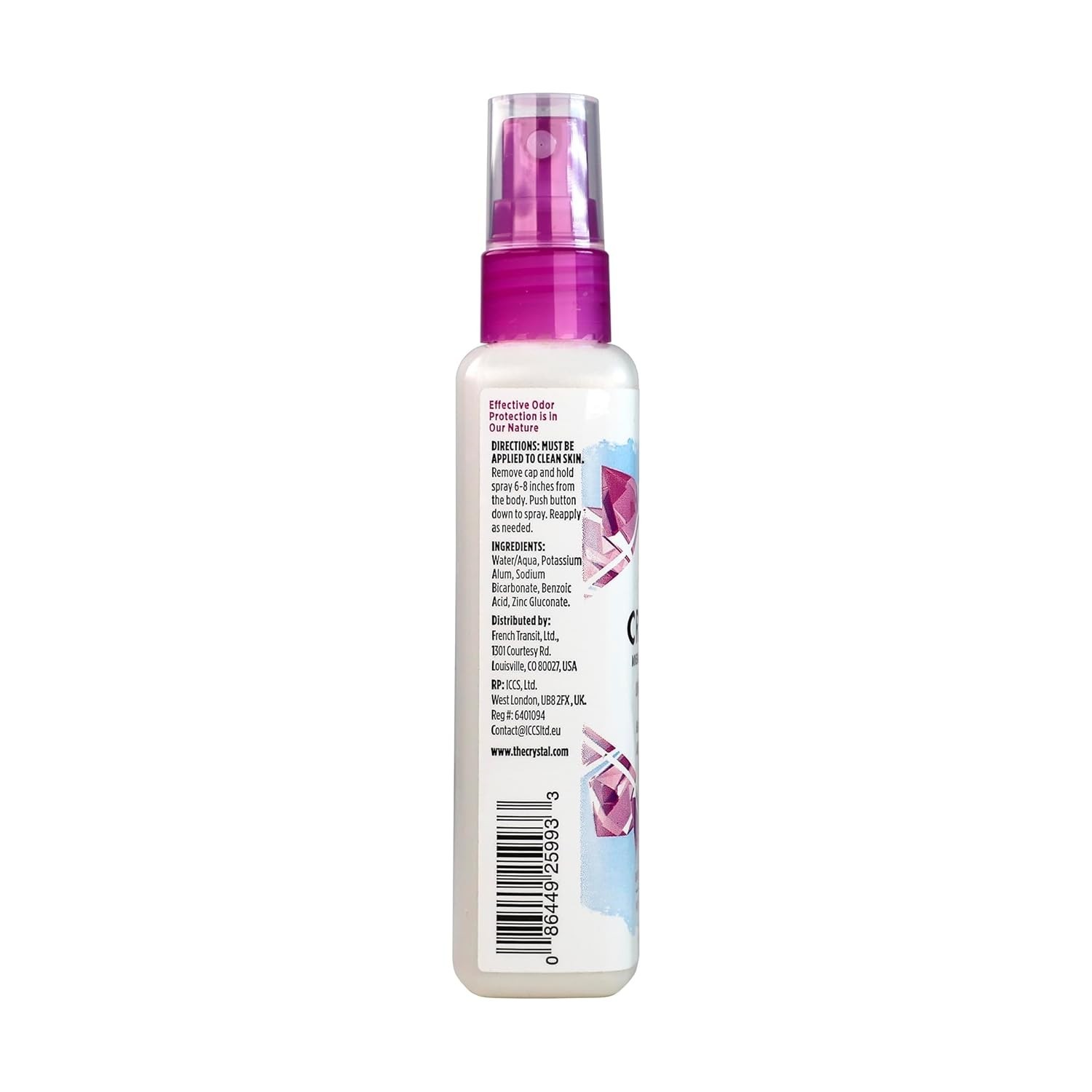 Crystal Mineral Deodorant Spray Unscented 4 fl.oz (Pack of 6)