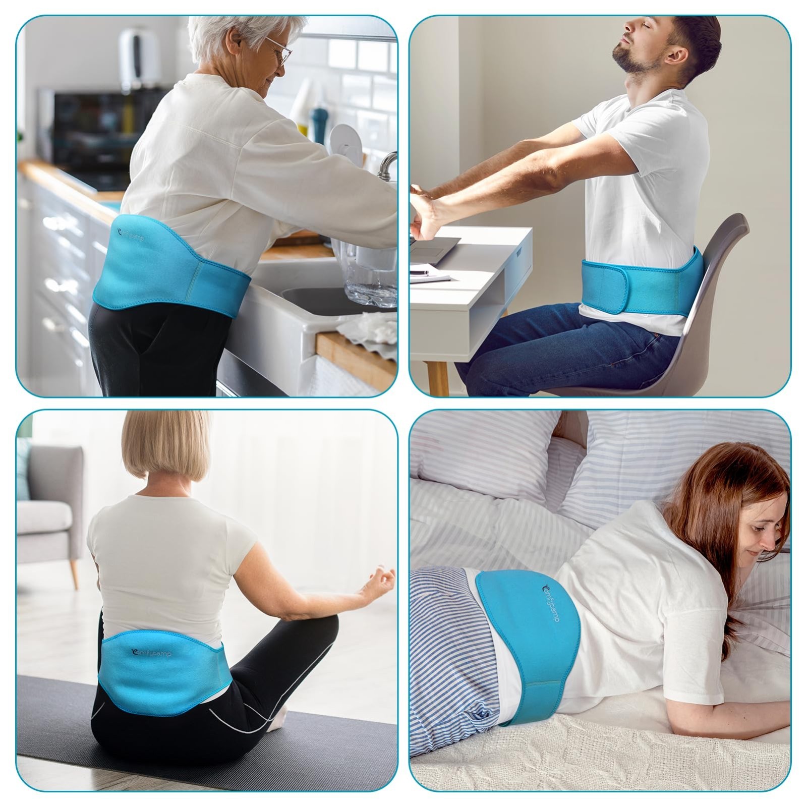 Reusable Gel Ice Pack for Back Pain Relief – 2 Pcs Hot Cold Compress for Sciatic