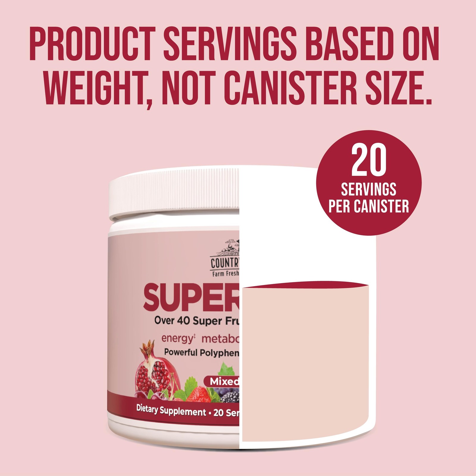 COUNTRY FARMS Super Reds, Energizing 7.1 Ounce (Pack of 1), Standart