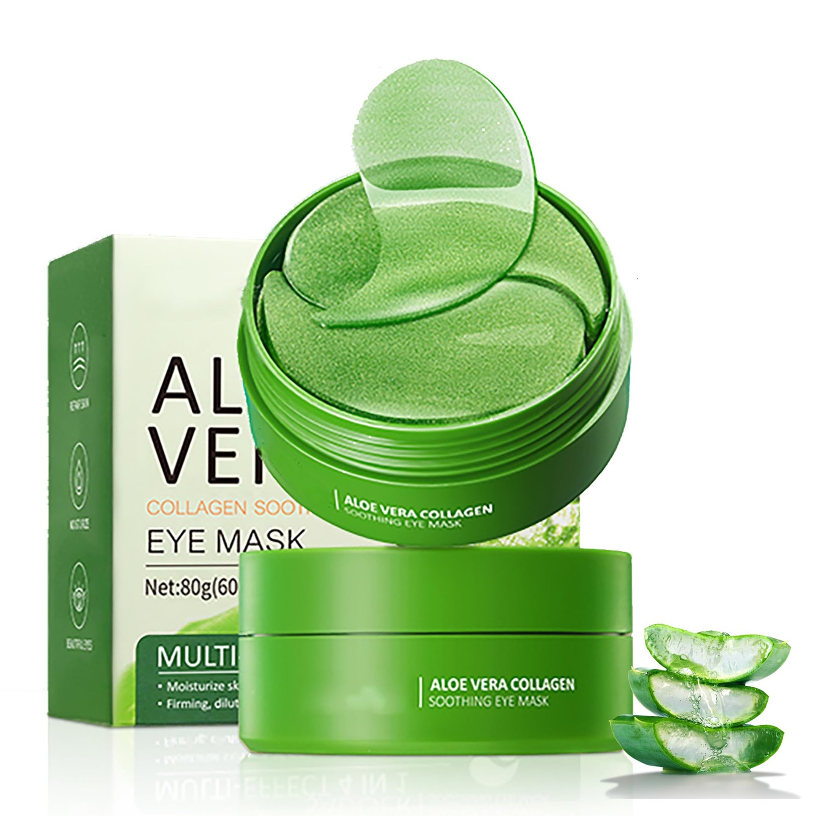 Easilydays Aloe Vera Under Eye Masks, 60 PCS, Bags, 20 Count (Pack of 3)