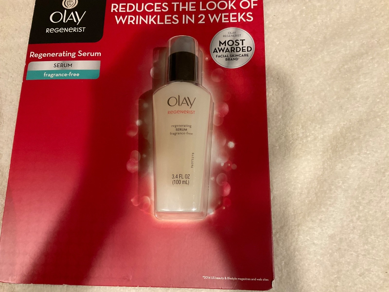 Olay Regenerist Advanced Anti Aging Regenrating Serum 3.4 Fl Oz Fragrance Free