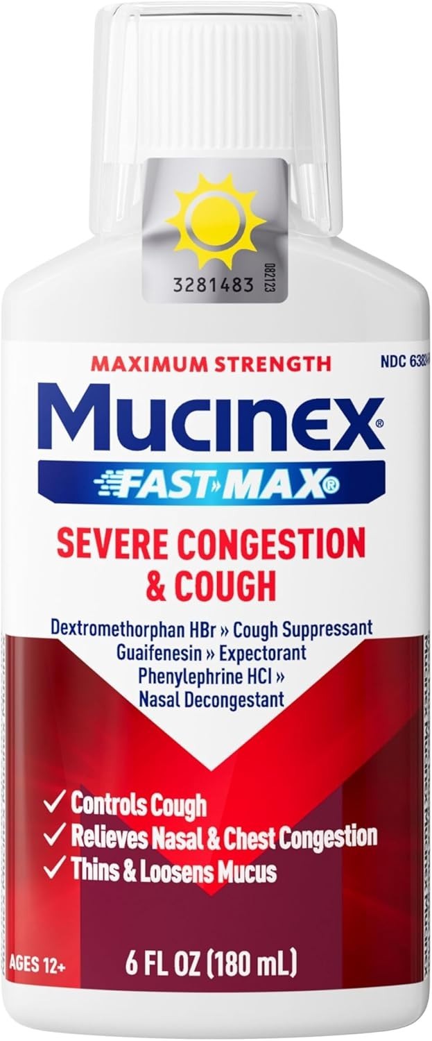 Fast-Max Severe Congestion & Cough Medicine, Maximum Strength Symptom Relief,…