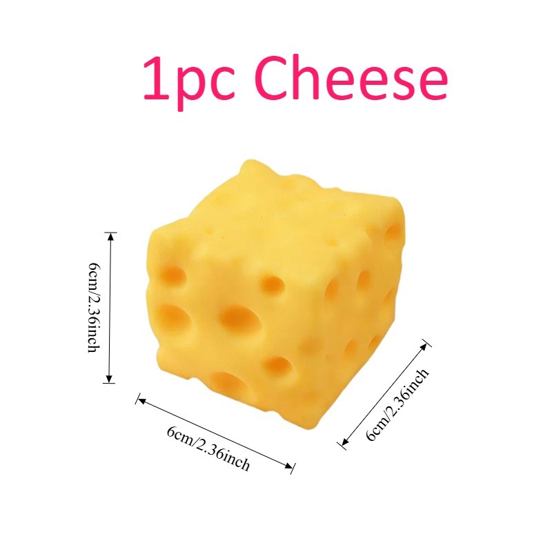 6CM Cheese Squeeze Toy Squishy Fidget Slow Rebound Stress Relief 🧀