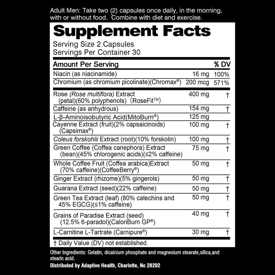 NUGENIX THERMO-X Metabolic Accelerator Men’s Fat Burner Support FS, Pack of 1.