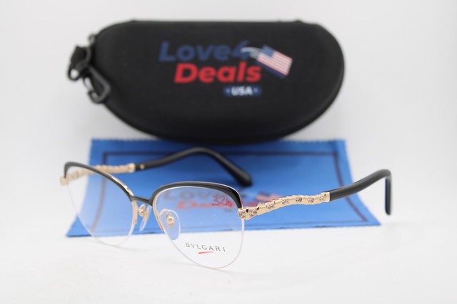 NEW BVLGARI BV 2239-B 2033 BLACK GOLD GUNMETAL AUTHENTIC EYEGLASSES 55-16
