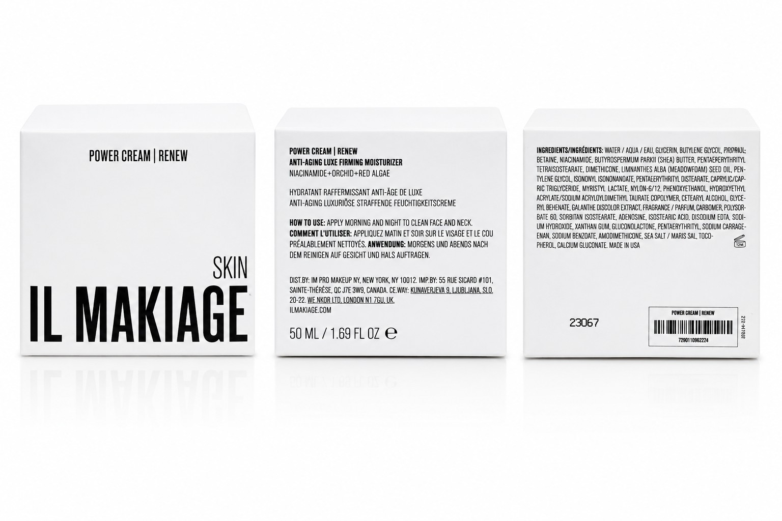 IL MAKIAGE Power Cream Renew Anti-Aging Luxe Firming Moisturizer 50ml / 1.69 fl
