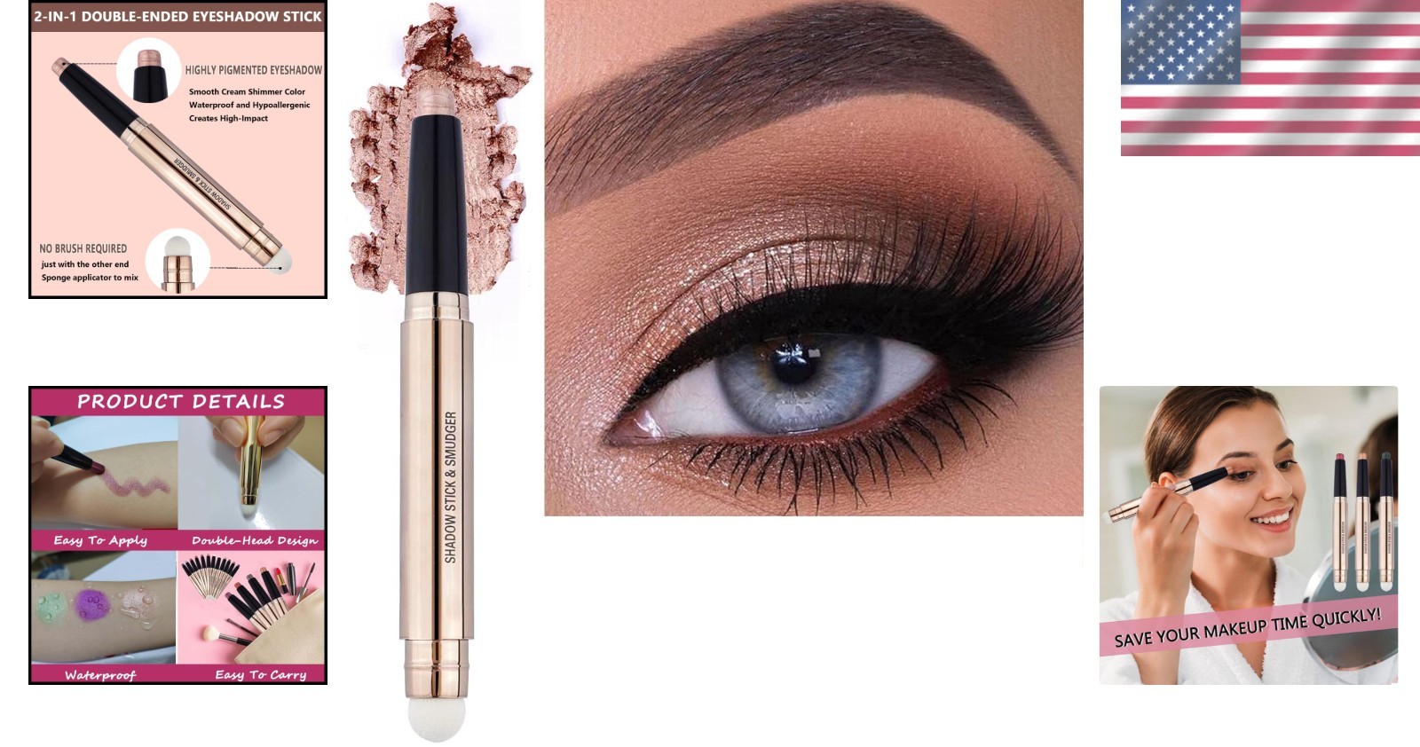 High Pigment Waterproof Eyeshadow Crayon – Effortless Glam with Luminous Finish