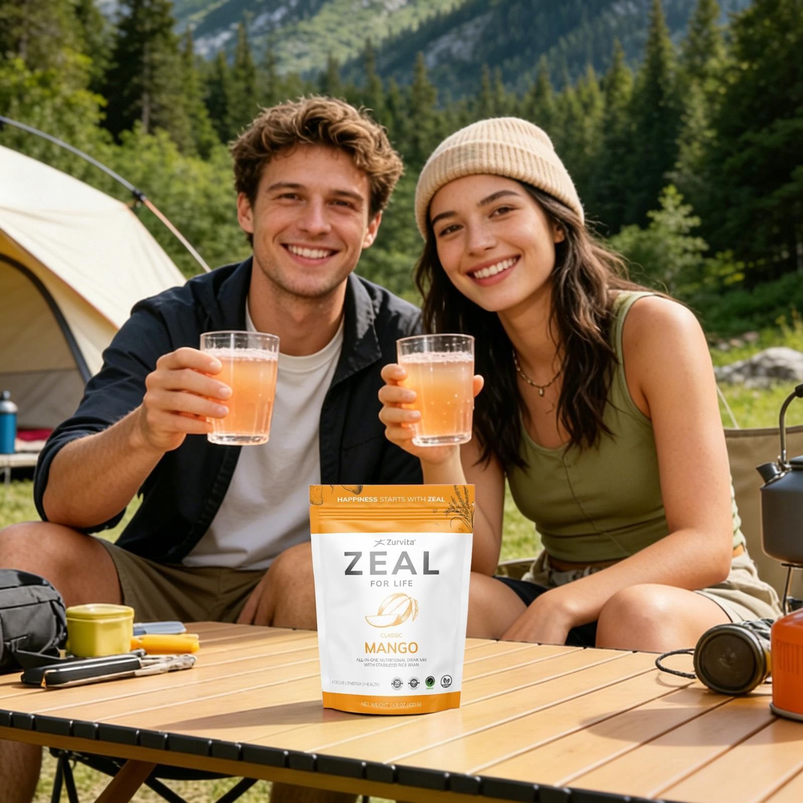 Zurvita Zeal For Life Wellness Drink Mix – Mango Flavor – Gluten-Free 30 Serving