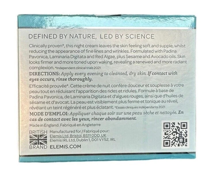 Elemis Pro Collagen Night Cream 50ml Boxed, Over 2 years to Expiry. NEW