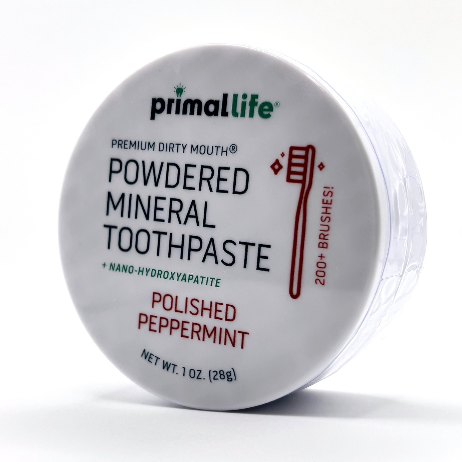 Primal Life Organics Dirty Mouth Toothpowder Peppermint nHA 1oz Fluoride-Free