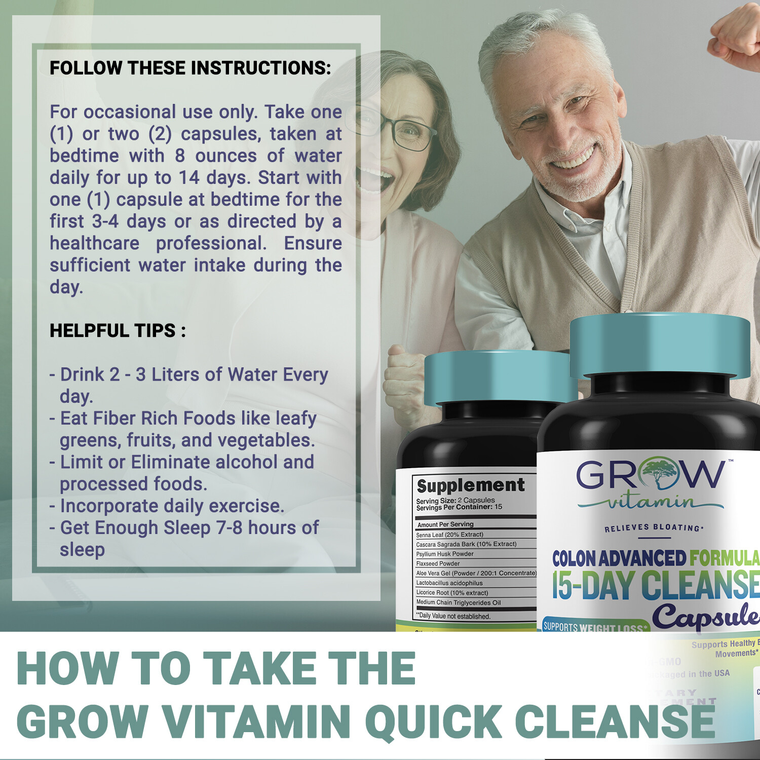 COLON 14 DAY Quick Cleanse Support Detox Weight Loss Increased Energy, NW 2024