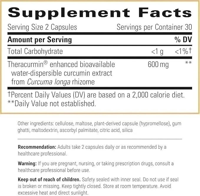 Integrative Therapeutics Theracurmin HP 120 Capsules New and Sealed.