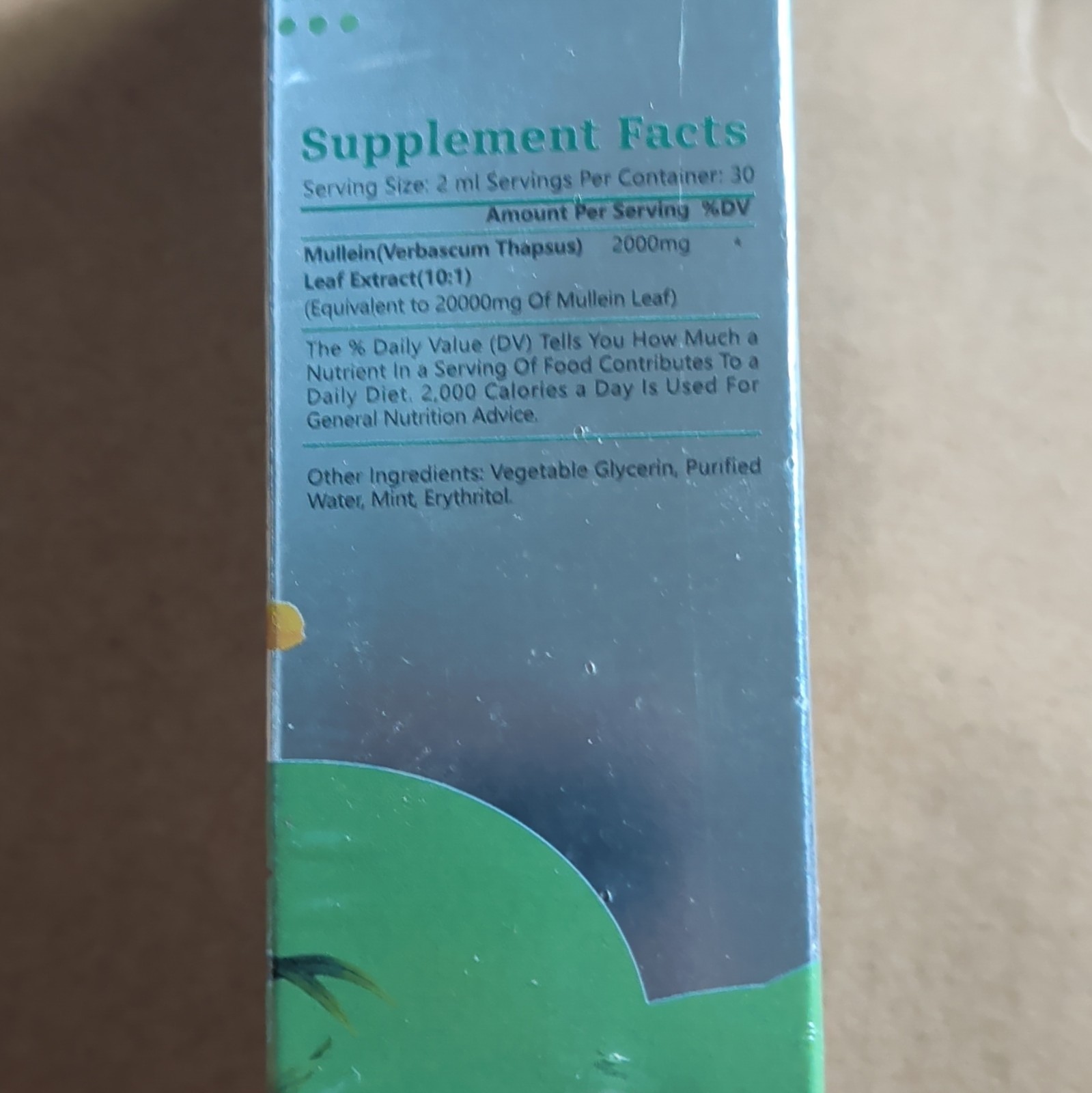 Chete Mullein Leaf Complex Drops 2000mg Cool Mint Respiratory Support