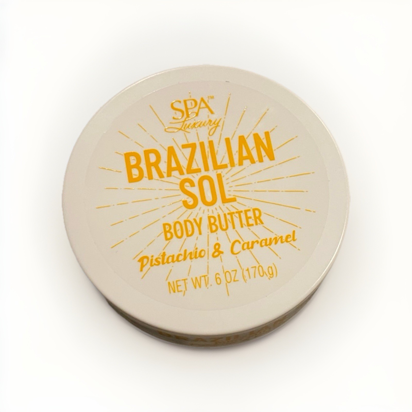 1 Spa Luxury Brazilian Sol Body Butter, Pistachio Caramel, 6 oz