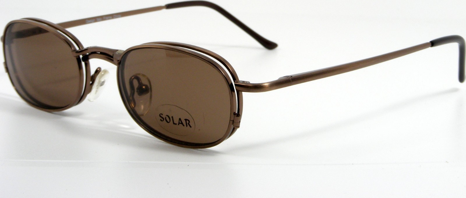 SOLANO A. Copper Eyeglasses 2033 48-19-135 Magnetic Clip-On Brown Polarized Lens