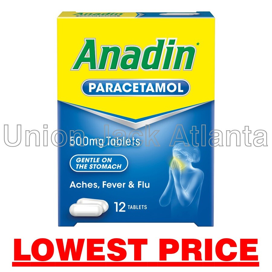 Anadin Paracetamol (12 tablets) exp 03/2025 – LOWEST PRICE