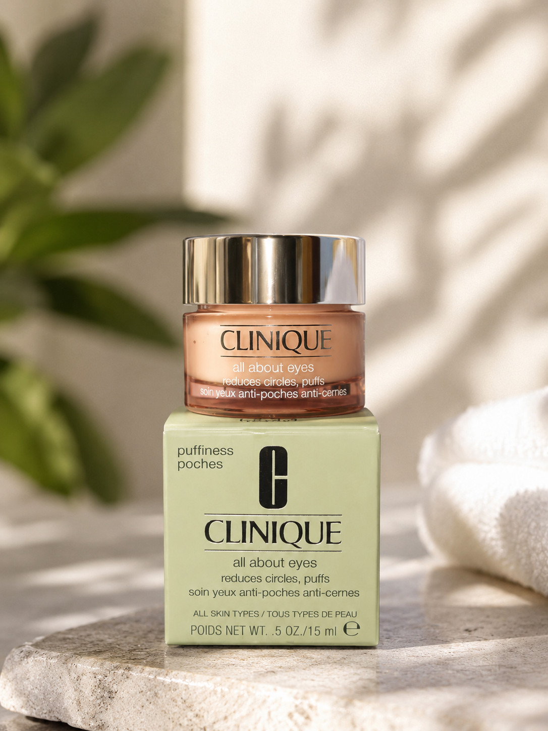 Clinique All About Eyes Eye Cream 15ml / 0.5oz Puffiness Dark Circles New Sealed