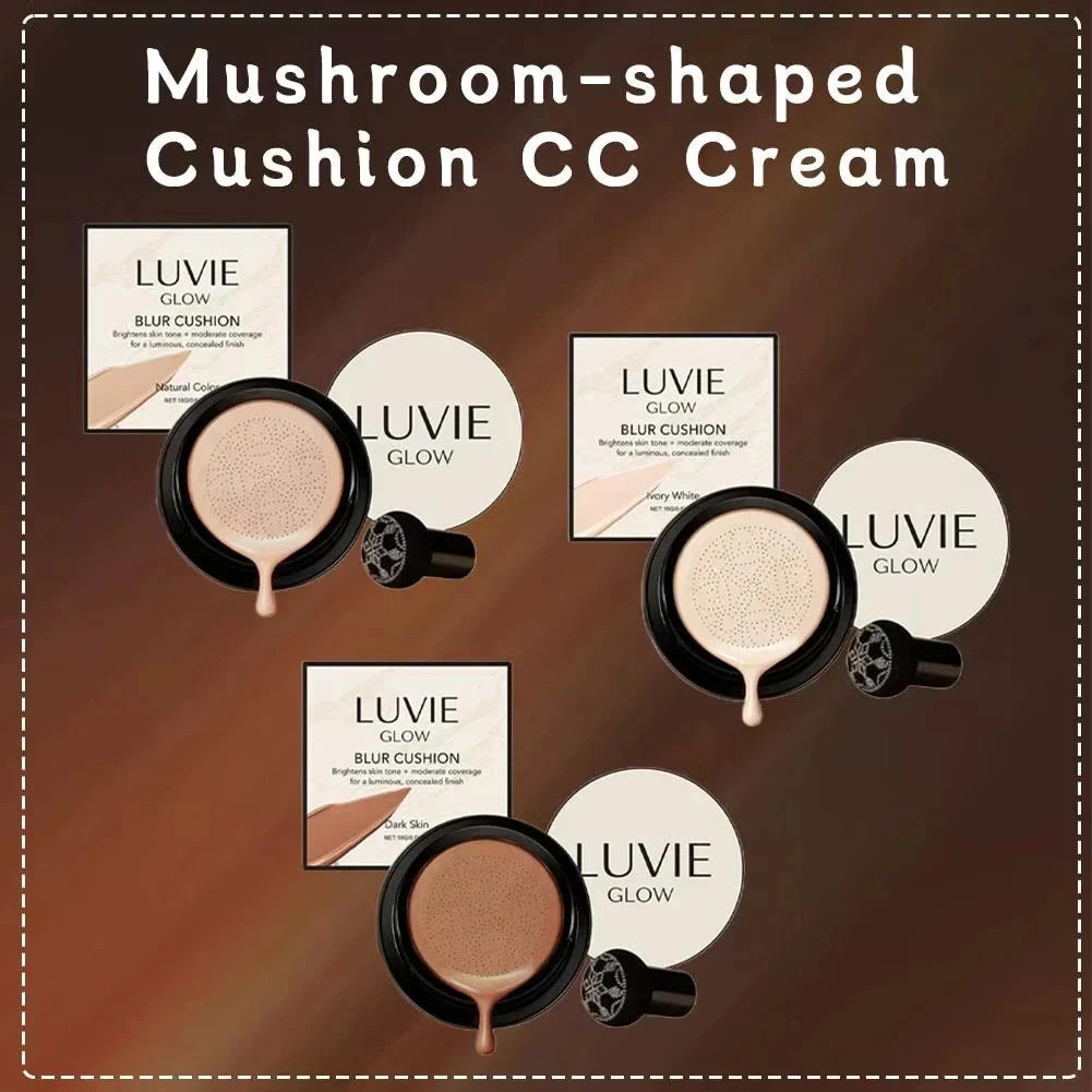 Luvie Glow Warm Cushion CC Cream Long-Lasting Brightening for All Skin Types