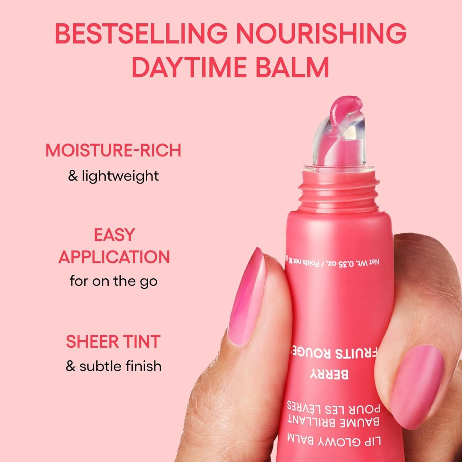 Lip Glowy Balm Sheer Tinted Lip Treatment Hydrating Moisturizing Glossy