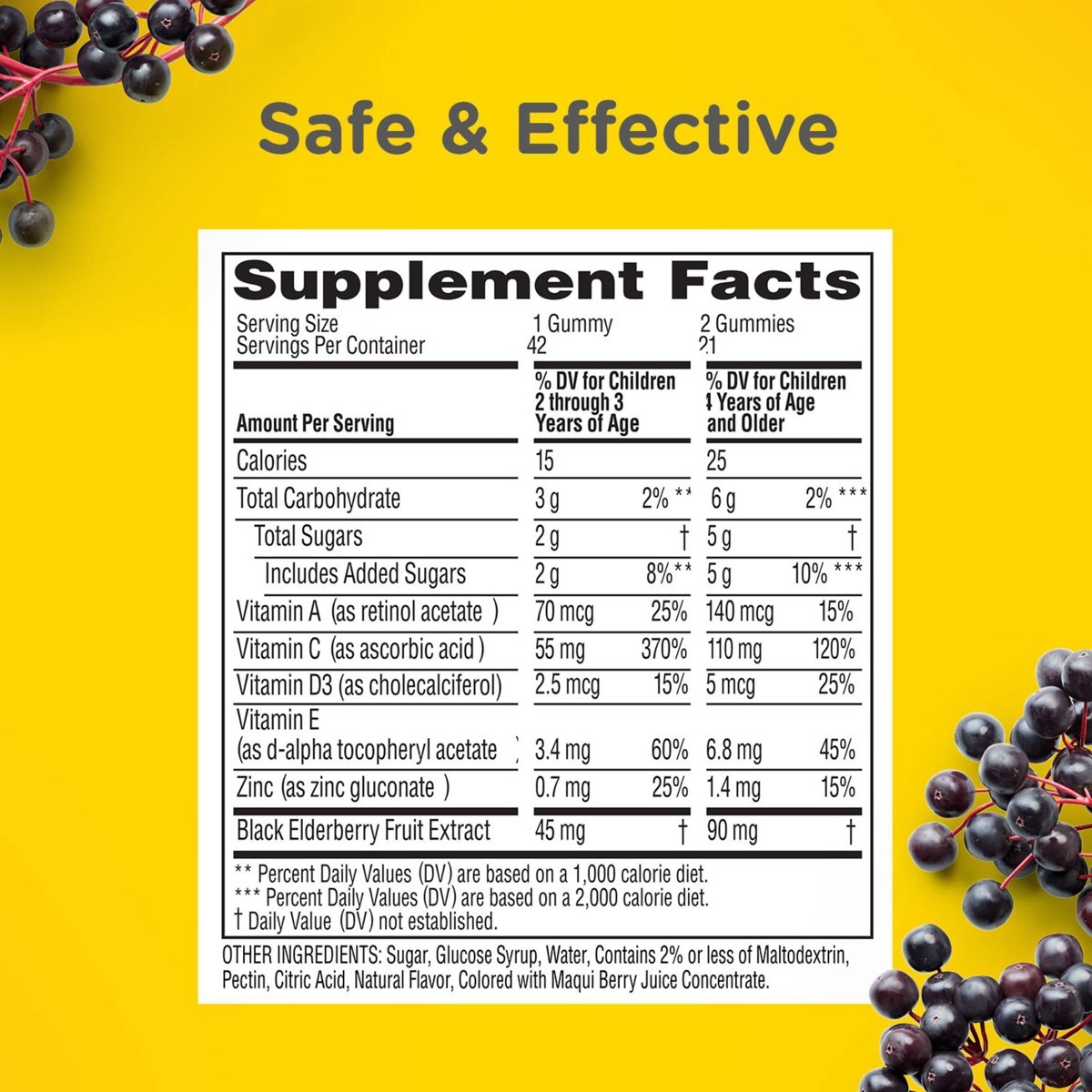 Zarbee’s Kid’s Daily Immune Support Gummies with Real – Berry Flavor – 42ct