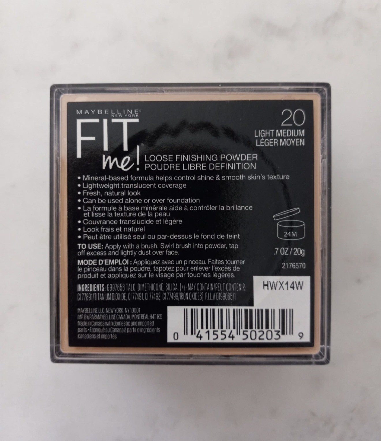 6 x Maybelline Fit Me Loose Finishing Face Powder #20 LIGHT MEDIUM 0.7 oz