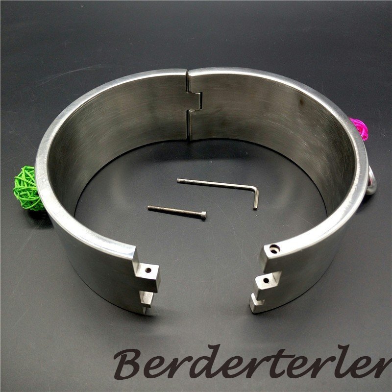 HOT Heavy Duty Height 6cm Stainless Steel Collar Metal Collar Fetish for Couples