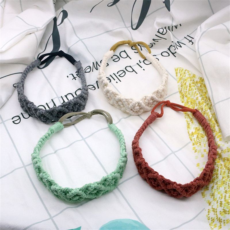 Adult Hair Accessories Boho Chic intertwine Turban Solid Color Head Band