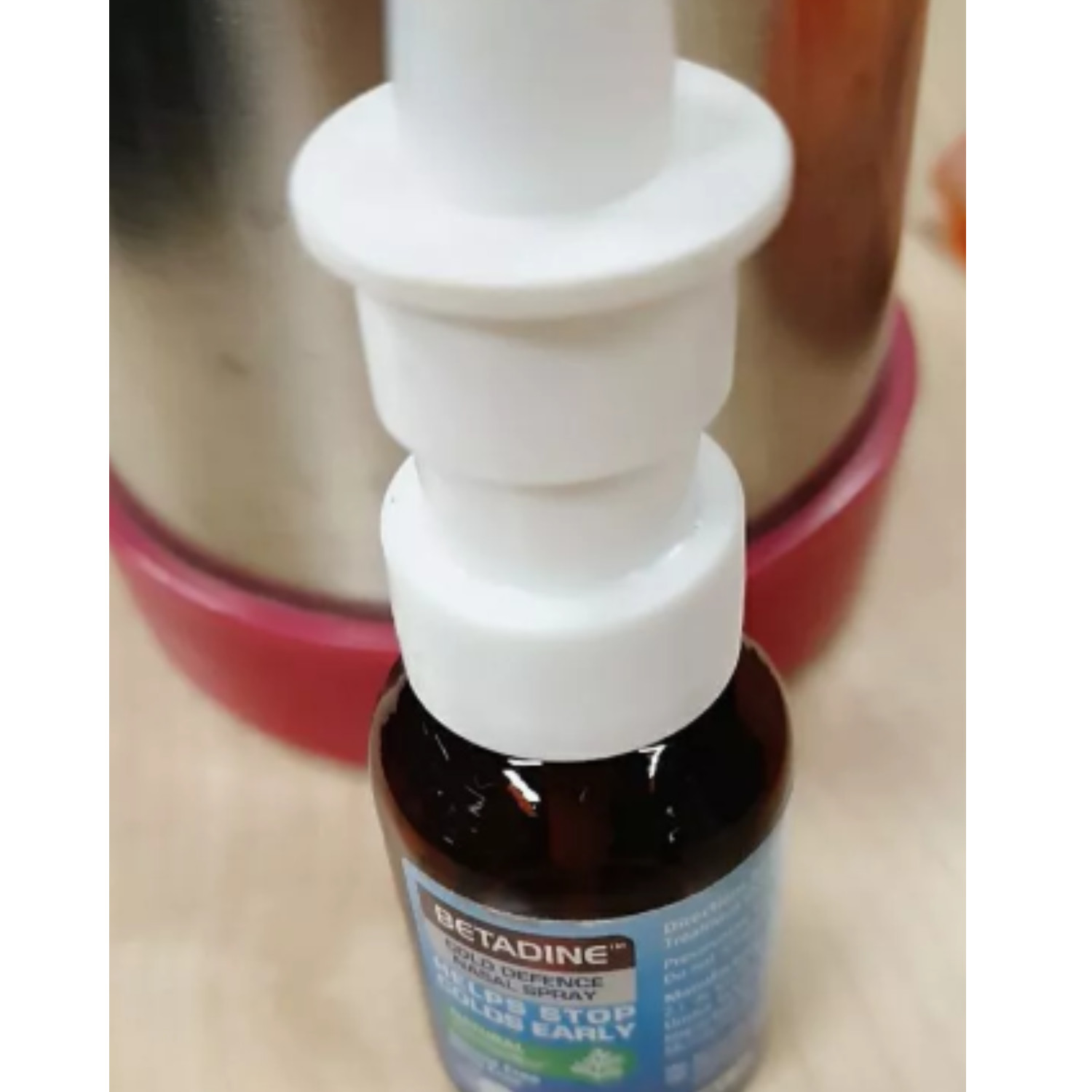 2 pack BETADINE Adult Cold Defence Nasal Spray 20ml Helps Stop Colds Early