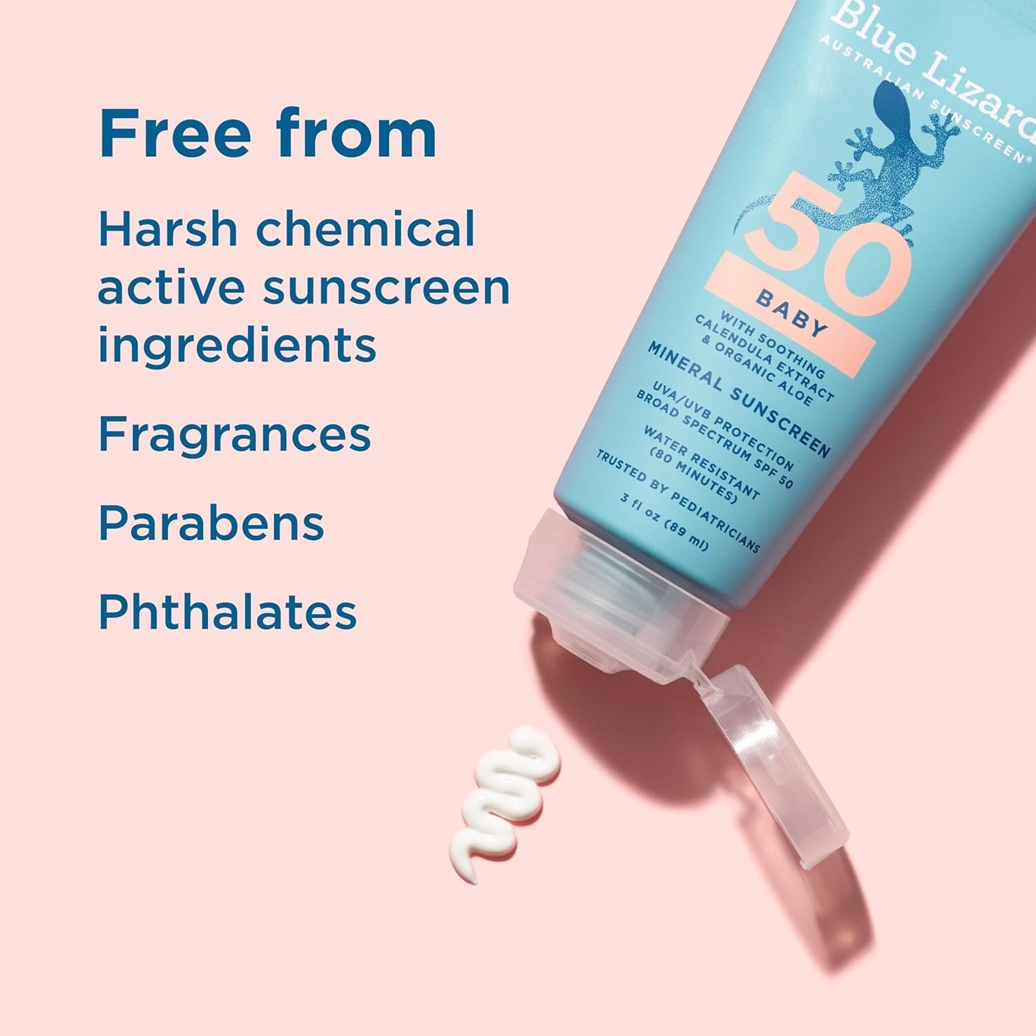 BLUE LIZARD Baby Mineral Sunscreen with Zinc Oxide, SPF 50+ 3 PACK