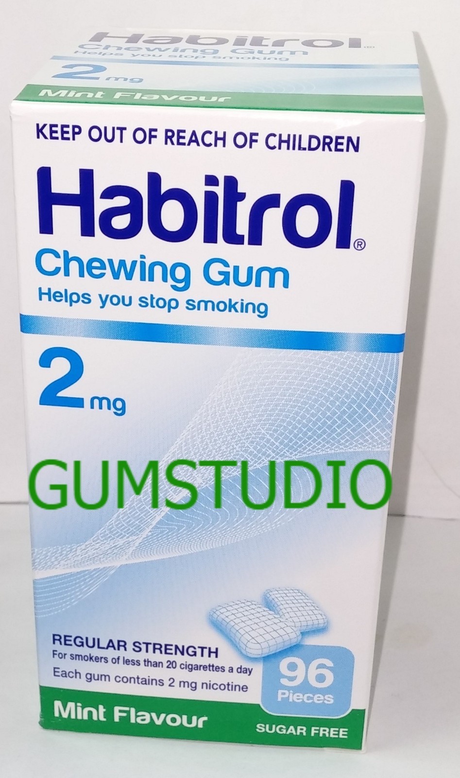 Habitrol Nicotine Chewing Gum 12 Boxes 2mg MINT 1152 Pieces Fresh Quit Smoking