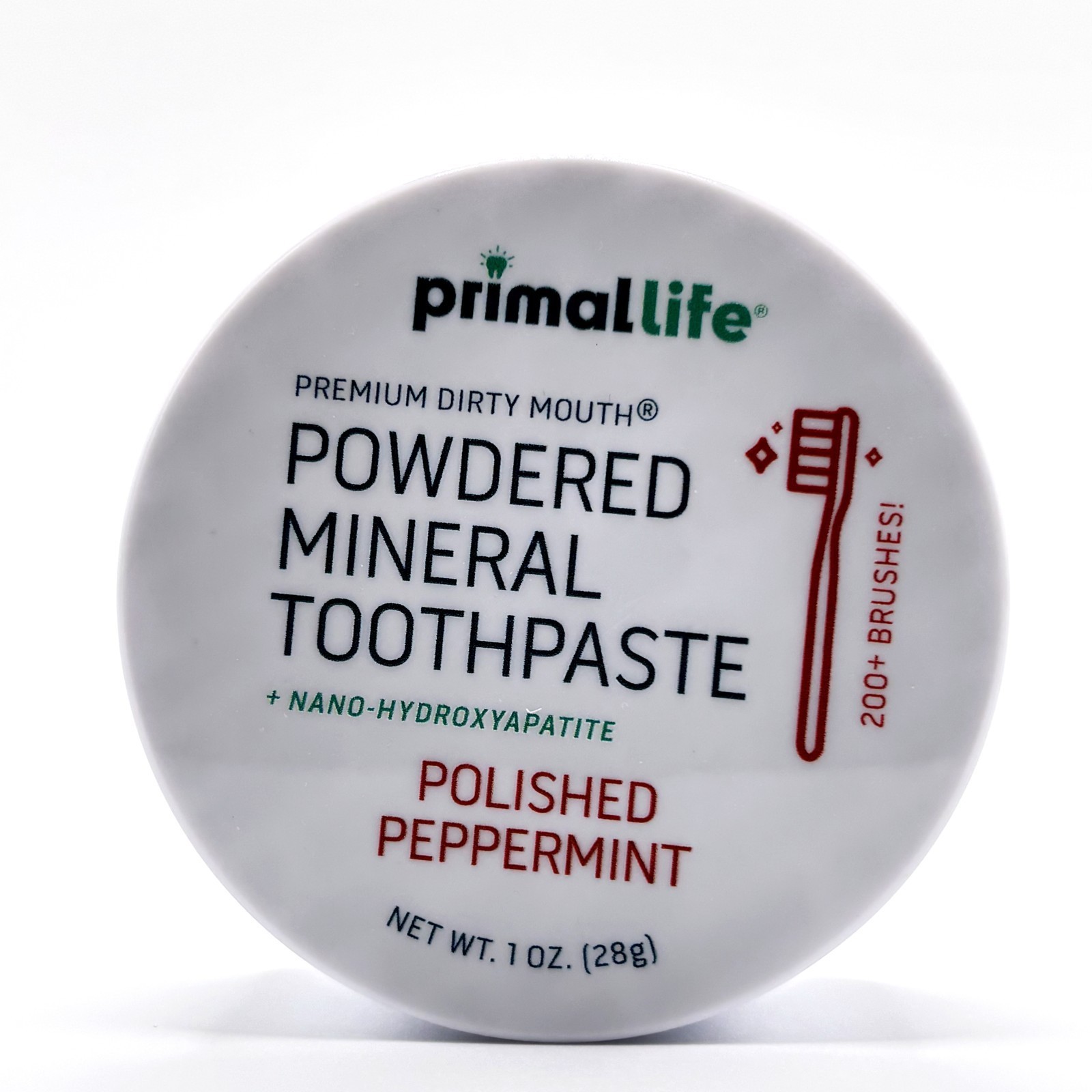 Primal Life Organics Dirty Mouth Toothpowder Peppermint nHA 1oz Fluoride-Free