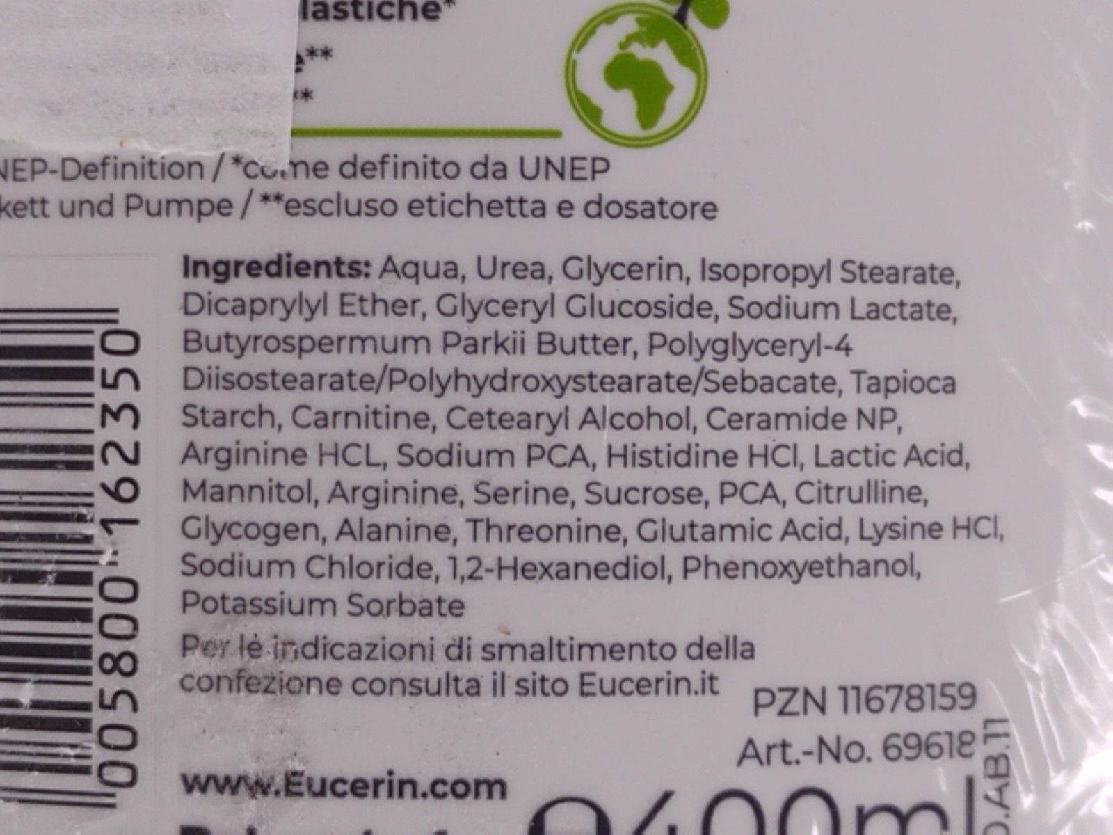 Eucerin UreaRepair 10% Urea Intensive Lotion 400ml 13.5oz Exp 11/2028