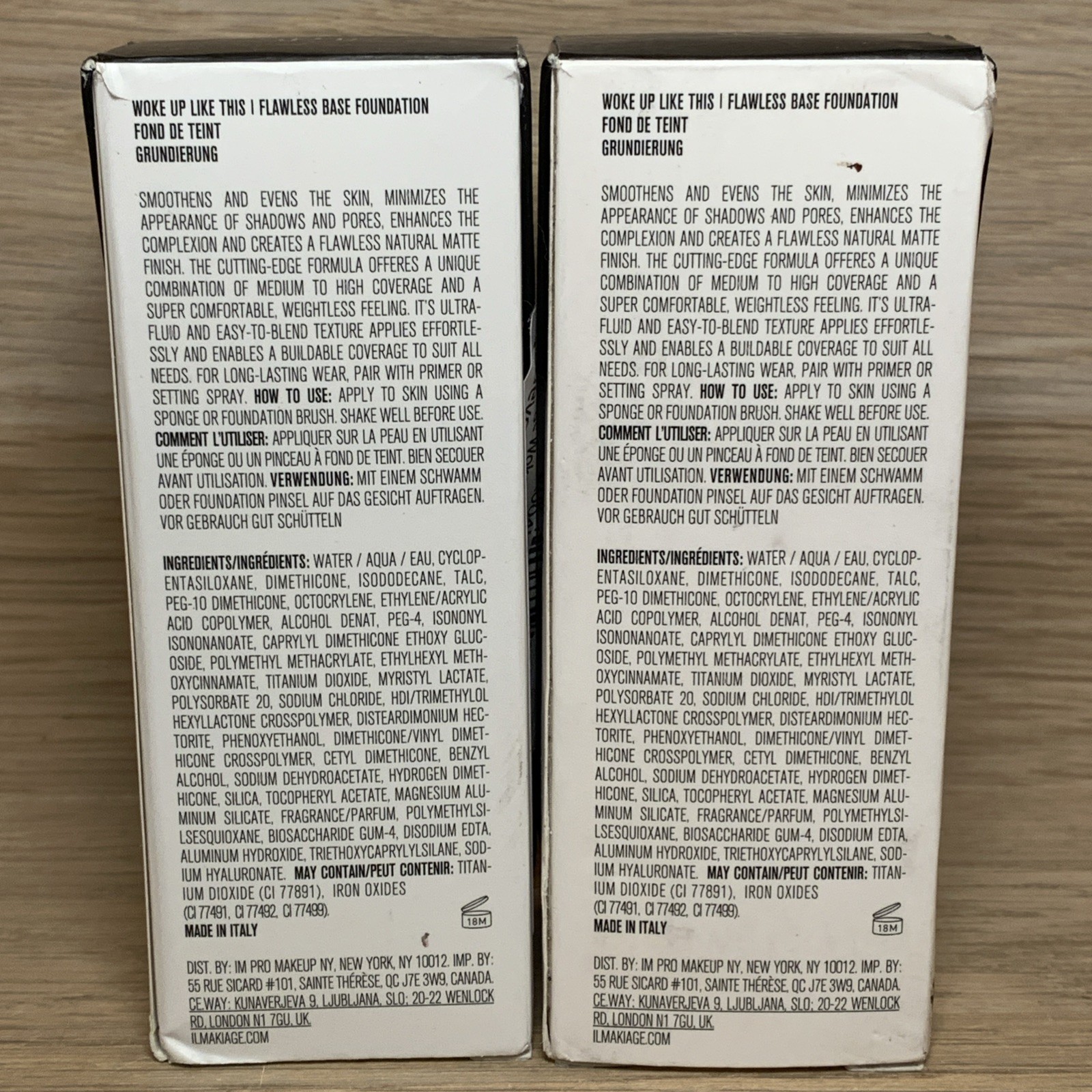 2 Pack IL Makiage Woke Up Like This Flawless Base Foundation Shade #60 1oz/30 ml