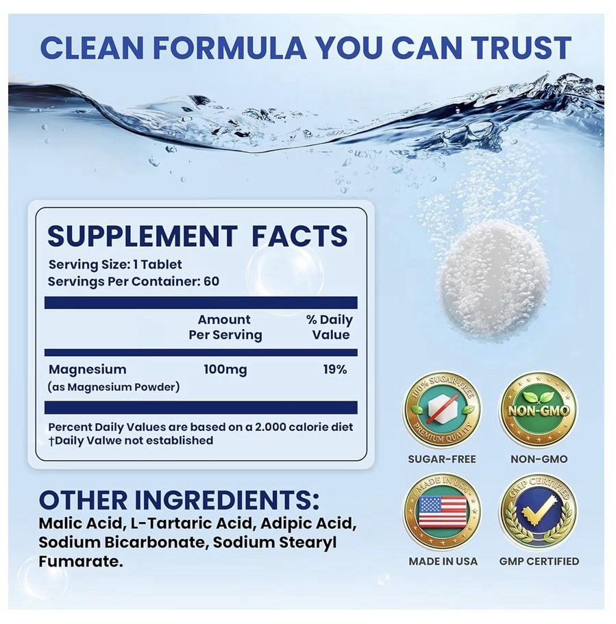 Hydrogen Molecular Hydrogen H2 Tablets Water Supplement 60 Tablets New
