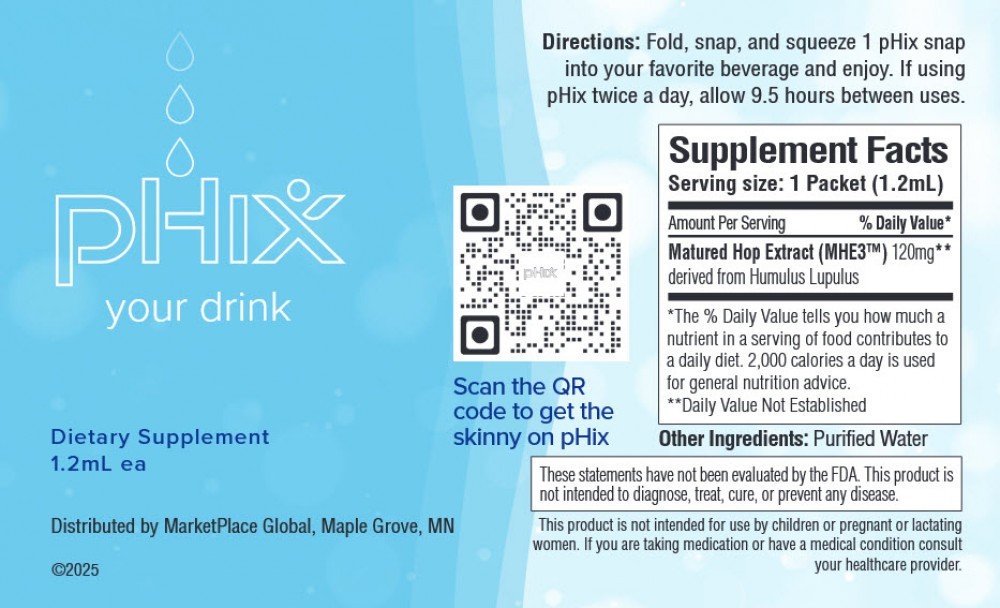 MPG 1 bottle of pHix + 6 Snaps Stimulant-Free Fat-Burning – Exp 2027, New Sealed