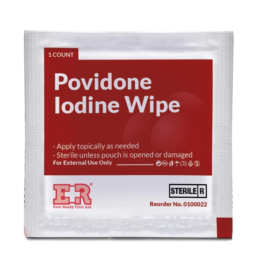 Ever Ready First Aid Povidone Iodine Wipes – 100 Count