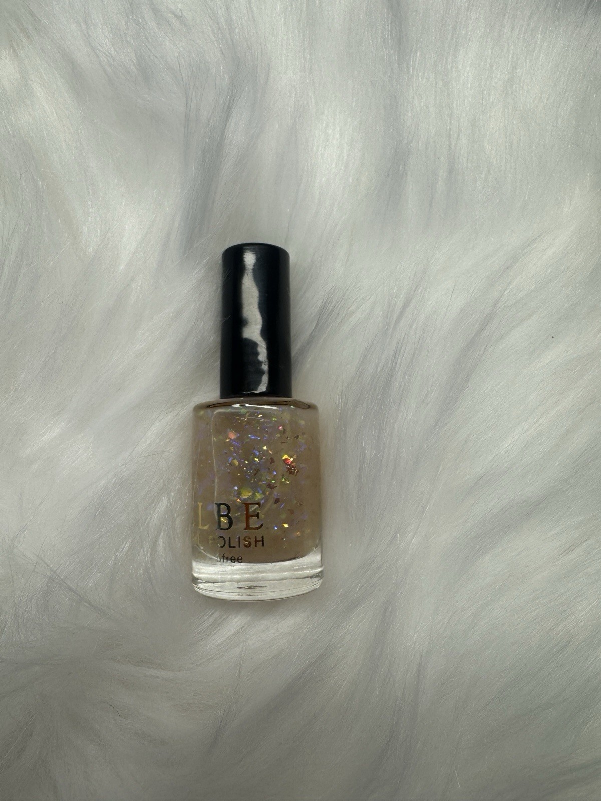 ELBE indie nail polish HHC 01/2025 HI, IM MARGO Duo Flakes GREEN Iridescent Jely