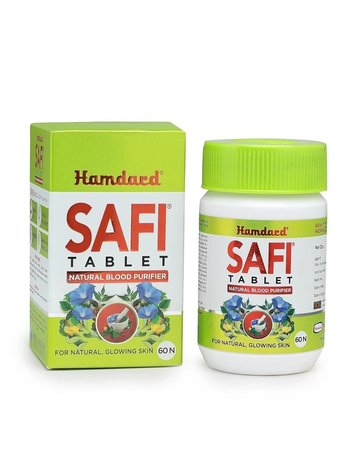 Hamdard Safi Tablet for Healthy & Glowing Anti-Bacterial & Detoxifier 60 Tablets