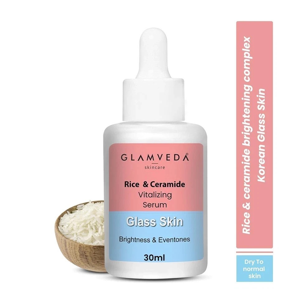 Glamveda Rice And Ceramide Vitalizing Serum For Soft Skin 30ml