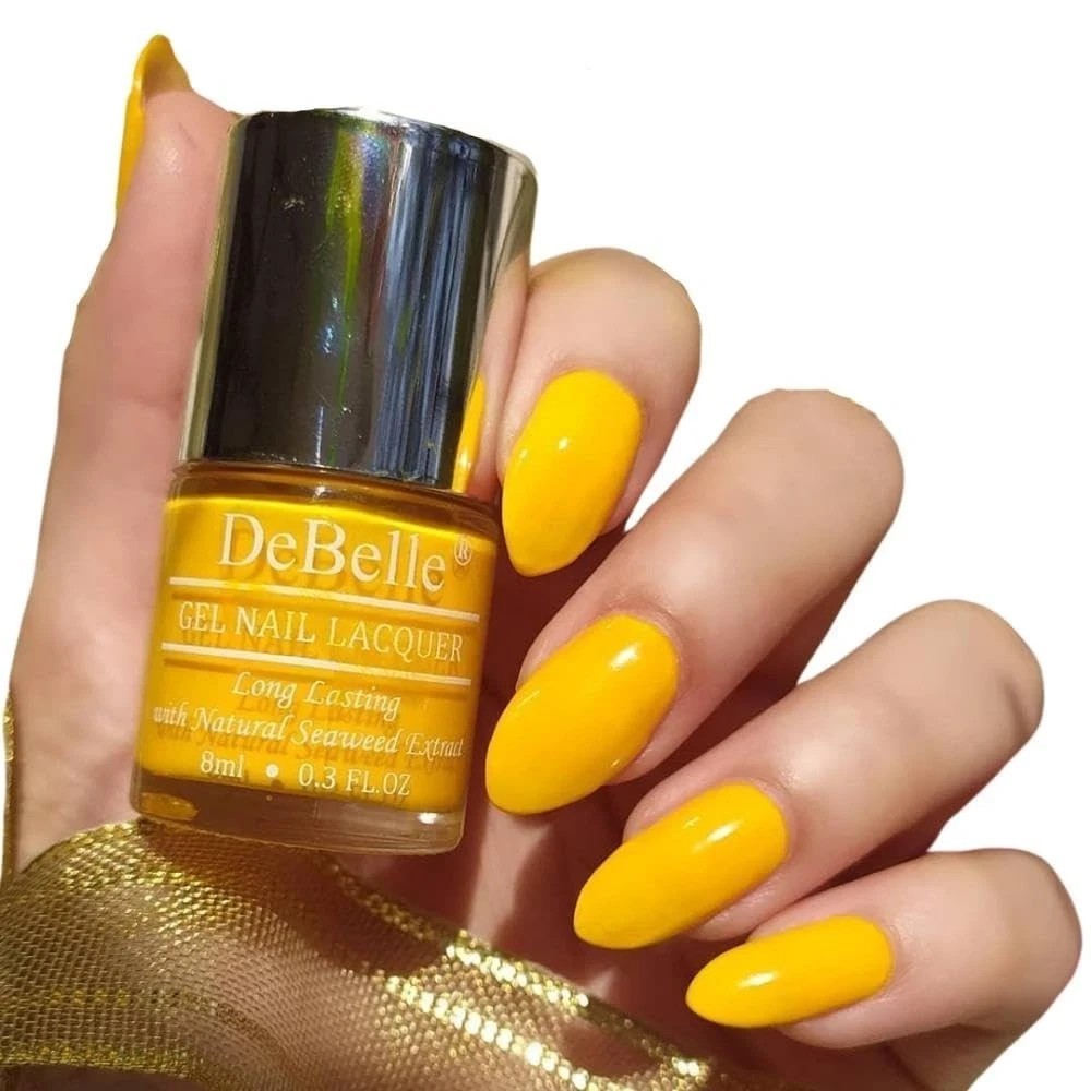 DeBelle Gel Nail Finish Polish Caramelo Yellow(Yellow) – 8Ml
