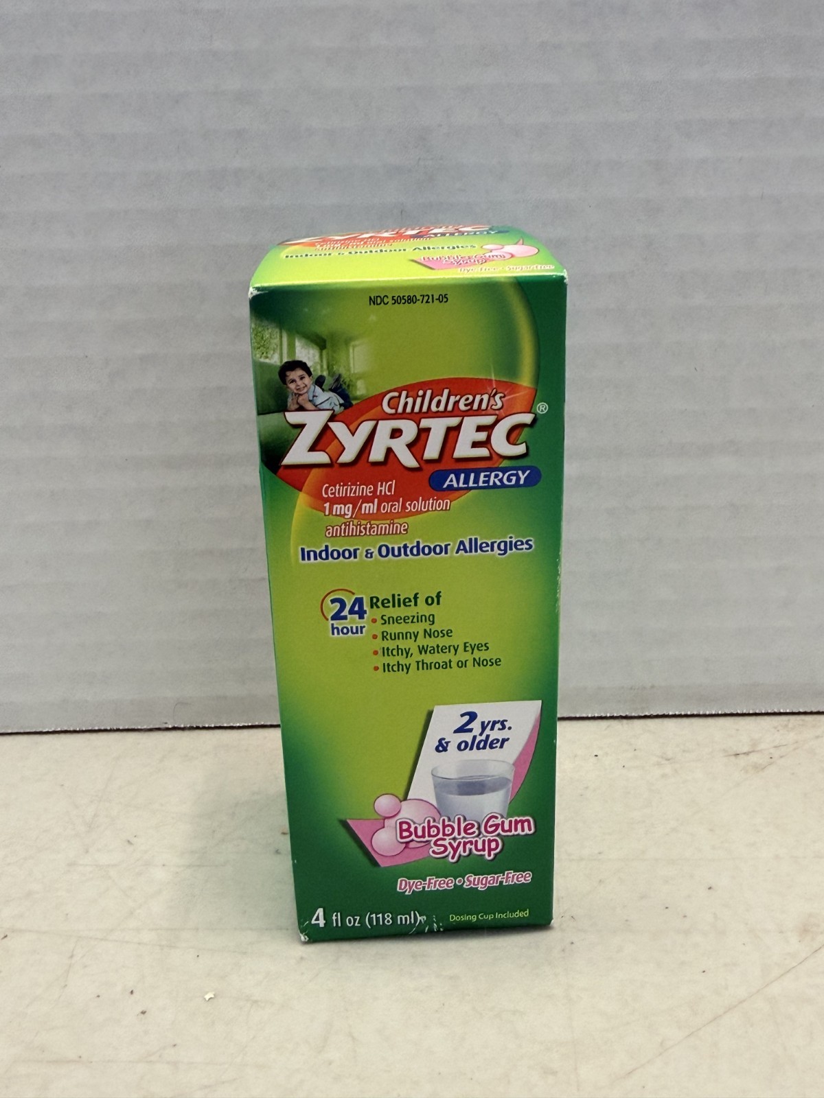 Children’s Allergy, Relief Syrup, 2+ Years, Bubble Gum, 4 fl oz EXP 11/26