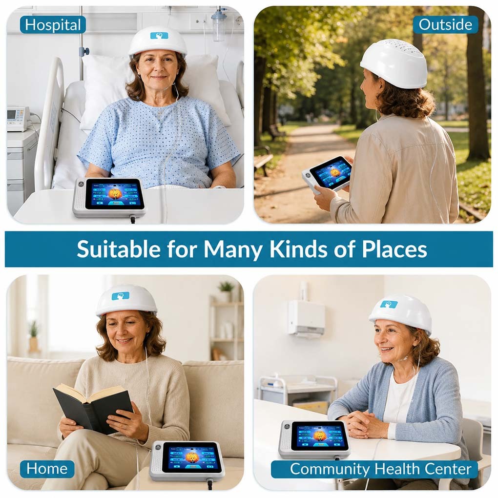 High Power 1070 nm NIR Therapy Helmet for Chronic Migraine Pain and Insomnia